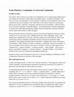 Research paper thumbnail of From Planetary Community to Universal Community