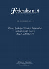 Research paper thumbnail of Privacy by design. Principi, dinamiche, ambizioni del nuovo Reg. Ue 2016/679