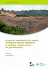 Research paper thumbnail of Lessons for multi-level REDD+ benefit-sharing from revenue distribution in extractive resource sectors (oil, gas and mining)