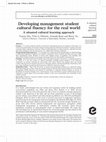 Research paper thumbnail of Developing management student cultural fluency for the real world A situated cultural learning approach