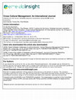 Research paper thumbnail of Cross Cultural Management: An International Journal Looking into the future: Hofstede long term orientation versus GLOBE future orientation Article information