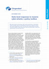 Research paper thumbnail of State-level responses to massive cyber-attacks: a policy toolbox