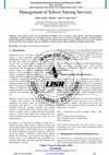 Research paper thumbnail of Management of School Nursing Services