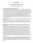 Research paper thumbnail of Comparative Approaches to Religion and Violence CFP 2019