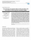 Research paper thumbnail of Concentration of container flows in the port phase_ the case of the U.S West & East Coast port ranges.pdf