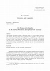 Research paper thumbnail of The Woman with Spindles in the Luwian-Phoenician Inscriptions from Karatepe