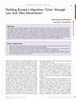 Research paper thumbnail of Tackling Europe's Migration ‘Crisis’ through Law and ‘New Governance’