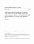 Research paper thumbnail of Reflections at the Silver Anniversary of the First Trans-Inclusive Gay Rights Statute: Ruminations on the Law and its History -- and Why Both Should be Defended in an Era of Anti-Trans 'Bathroom Bills'