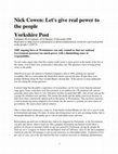 Research paper thumbnail of Let's give real power to the people 