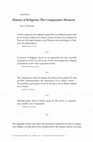Research paper thumbnail of Guy G. Stroumsa, “History of Religions: The Comparative  Moment,” in Renaud Gagné, Simon Goldhill, and Geoffrey E.R. Lloyd, eds., Regimes of Comparatism: Frameworks of Comparison in History, Religion and Anthropology (Leiden: Brill, 2019), 318-342