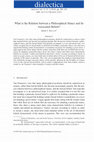 Research paper thumbnail of What is the relation between a philosophical stance and its associated beliefs?