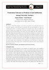 Research paper thumbnail of Frustration Tolerance as Predictor of Job Satisfaction among University Teachers
