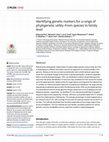 Research paper thumbnail of Identifying genetic markers for a range of phylogenetic utility-From species to family level