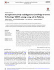 Research paper thumbnail of An exploratory study on Indigenous Knowledge of 'Green Technology' (IKGT) among orang asli in Malaysia