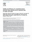 Research paper thumbnail of Validity and efficiency of a smartphone-based electronic data collection tool for operative data in rotator cuff repair