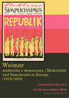 Research paper thumbnail of Weimar modernità e democrazia | Modernität und Demokratie in Europa