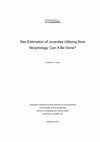 Research paper thumbnail of Sex Estimation of Juveniles Utilizing Ilium Morphology: Can It Be Done?