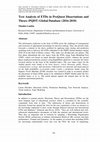 Research paper thumbnail of Text Analysis of ETDs in ProQuest Dissertations and Theses (PQDT) Global (2016-2018)