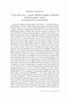 Research paper thumbnail of •	«Un po’ di luce vera…»: intorno a Bertolucci, Arcangeli e Wordsworth, «Per leggere», 20 (2011), pp. 129-142