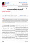 PDF) THE BALANCING OF SEWING PRODUCTION LINES IN GARMENT