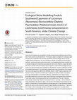 Research paper thumbnail of Ecological Niche Modelling Predicts Southward Expansion of Lutzomyia (Nyssomyia) flaviscutellata (Diptera: Psychodidae: Phlebotominae), Vector of Leishmania (Leishmania) amazonensis in South America, under Climate Change