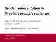 Research paper thumbnail of Gender representation in linguistic example sentences