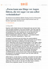 Research paper thumbnail of "Porno kann uns Dinge vor Augen führen, die wir sogar vor uns selbst verheimlichen"