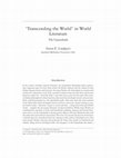 Research paper thumbnail of "Transcending the World" in World Literature: The Upanishads