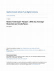 Research paper thumbnail of Review of Colin Dayan’s The LawIs a White Dog: How Legal Rituals Make and Unmake Persons