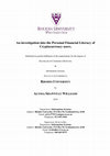 Research paper thumbnail of An Investigation into the Personal Financial Literacy of Cryptocurrency Users.