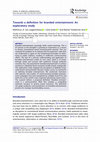 Research paper thumbnail of Towards a definition for branded entertainment: An exploratory study