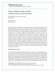 Research paper thumbnail of Veto on Peace/Veto on War: President Zelensky's Donbas Imbroglio