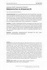 Research paper thumbnail of 2018 Babylonisches zu Artaxerxes IV.