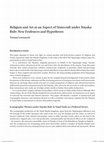 Research paper thumbnail of Religion and Art as an Aspect of Statecraft under Nāyaka Rule: New Evidences and Hypotheses Tiziana Lorenzetti