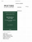 Research paper thumbnail of John Plousiadenos (1423?-1500). A Time-space Geography of his Life and Career (Orientalia Lovaniensia Analecta, 284. Bibliothèque de Byzantion, 21). Leuven-Paris-Bristol, CT: Peeters Publishers, 2020.
