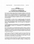 Research paper thumbnail of El aporte de la comunicación en la construcción de gobernabilidad.