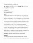 Research paper thumbnail of The Dialectical Illusion in Kant’s Only Possible Argument for the Existence of God