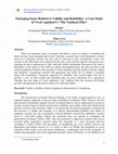 Research paper thumbnail of Emerging Issues Related to Validity and Reliability: A Case Study of Vivek Agnihotri's "The Tashkent Files"