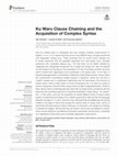 Research paper thumbnail of Ku Waru Clause Chaining and the Acquisition of Complex Syntax