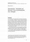 Research paper thumbnail of Stammbücher – Textualität und Sprachen. Från en stambokskonferens i Tübingen [Alba amicorum – textuality and languages. From a conference on alba amicorum in Tübingen]