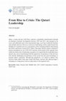 Research paper thumbnail of From rise to Crisis: The Qatari leadership