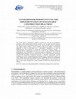 Research paper thumbnail of A STAKEHOLDER PERSPECTIVE ON THE IMPLEMENTATION OF SUSTAINABLE CONSTRUCTION PRACTICES