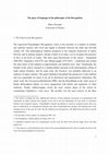 Research paper thumbnail of 2020 The place of language in the philosophy of the Recognition