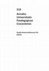 Research paper thumbnail of Annales Universitatis Paedagogicae Cracoviensis. Studia Historicolitteraria 2016