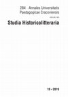 Research paper thumbnail of Annales Universitatis Paedagogicae Cracoviensis. Studia Historicolitteraria 2019
