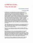 Research paper thumbnail of La OPEP hace 22 años… Y hoy, tal como ayer