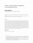 Research paper thumbnail of Cortes y democracia en Argentina: una propuesta teórica