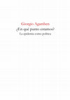 Research paper thumbnail of ¿En qué punto estamos? La epidemia como política - Giorgio Agamben