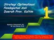Research paper thumbnail of Strategi Peningkatan PAD di Provinsi Kaltim
