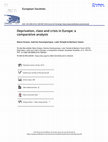 Research paper thumbnail of Grasso, M.T., Karampampas, S., Temple, L., Yoxon, B. (2019) "Deprivation, Class and Crisis in Europe: A Comparative Analysis" European Societies
